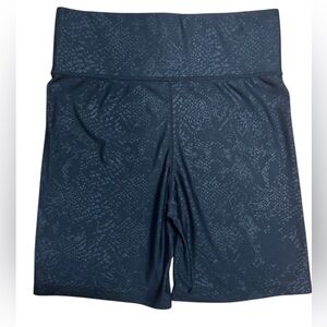 Womens Cut the Frills Black snakeskin Print Bike Shorts Size Medium
